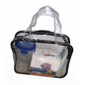 Clear PVC Vinyl Cosmetic Tote Bag Purse with Handle